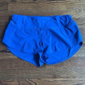 Lululemon Speed Up Shorts Symphony Blue Size 4, 2.5 inch inseam
